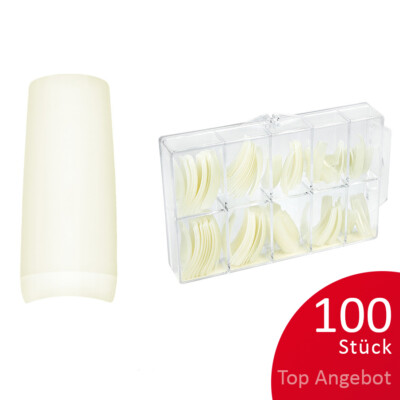 100St. Tipbox GAMMA Tipkasten Nageltips künstliche Nägel natur C-Kurve NAILS
