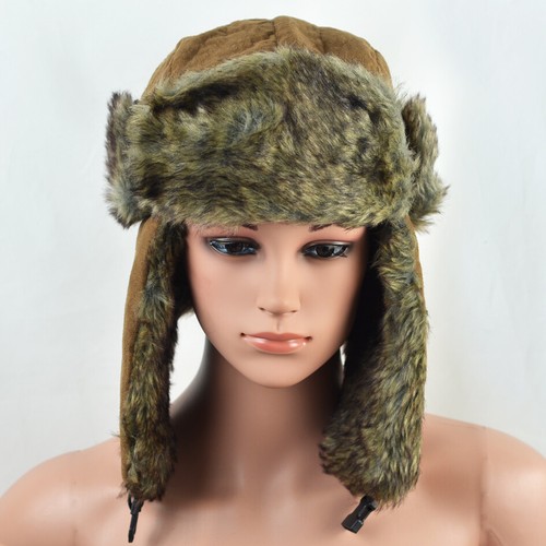 Faux Fur Ear Flap Hat Cap Winter Ski Trooper Trapper Hunting Soft Warm Men Women - Picture 27 of 46