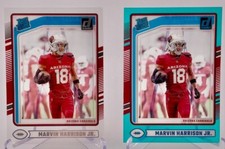 Marvin Harrison Jr 2024 Panini Clearly Donruss No.54 Teal & Base (Lot of 2) Card