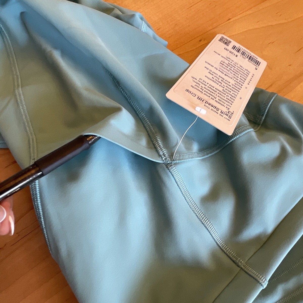 Lululemon Swift Speed HR CROP 23” With Pockets Tidal Teal Size 6