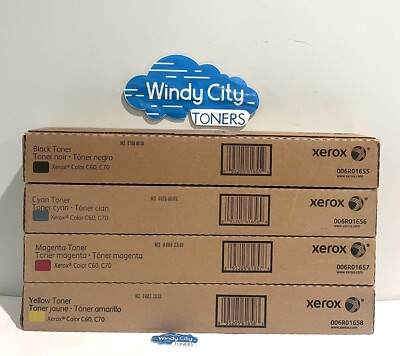 Xerox C60 C70 Toner Cartridge Set KCMY 006R01655 006R01656 006R01657 006R01658