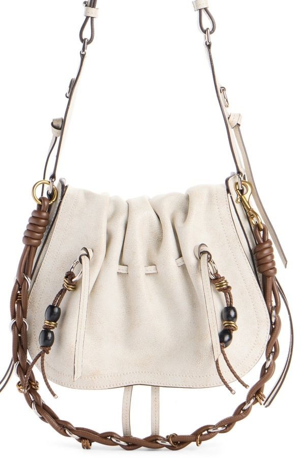 Isabel Marant Ladies Bag Leather Bolton Washed Shoulder Chalk Women Rare Designe
