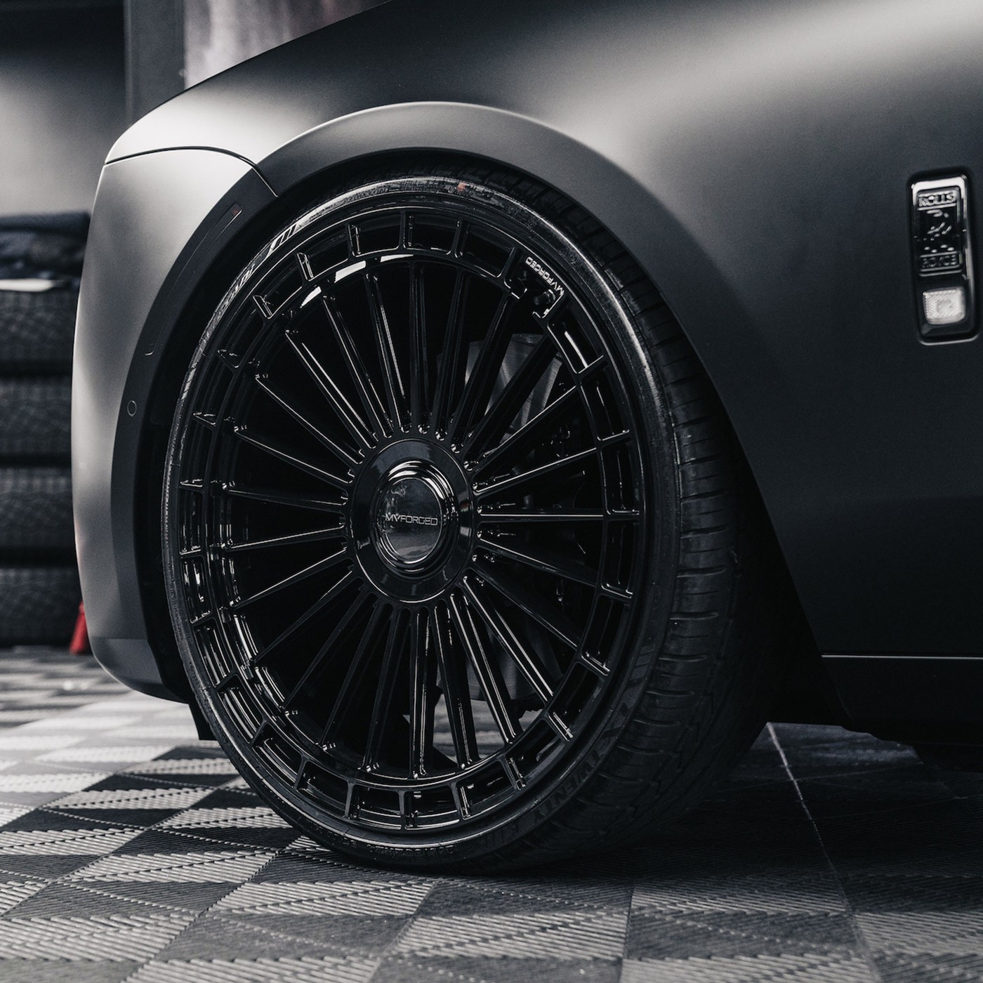 22" MV Forged MVF40 Black Concave Wheels Rims Fits Rolls Royce Ghost