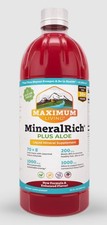 1 BOTTLE MAXIMUM LIVING MINERALRICH PLUS ALOE LIQUID MINERAL RICH. 32 OZ.