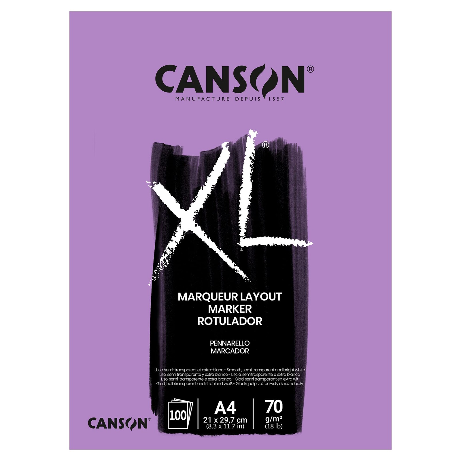 Marker Paper A4 70gsm 100 Sheets Smooth Glued CANSON XL Extr