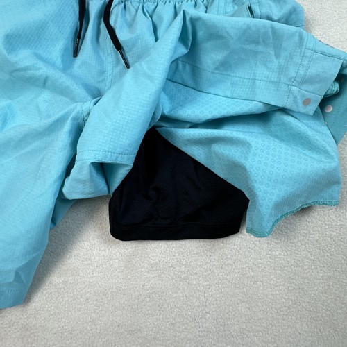 Pantalones Cortos Saxx Kinetic Run 2N1 Para Hombre Medio Azul Rendimiento Atlético Forrado Correr - Imagen 4 de 10