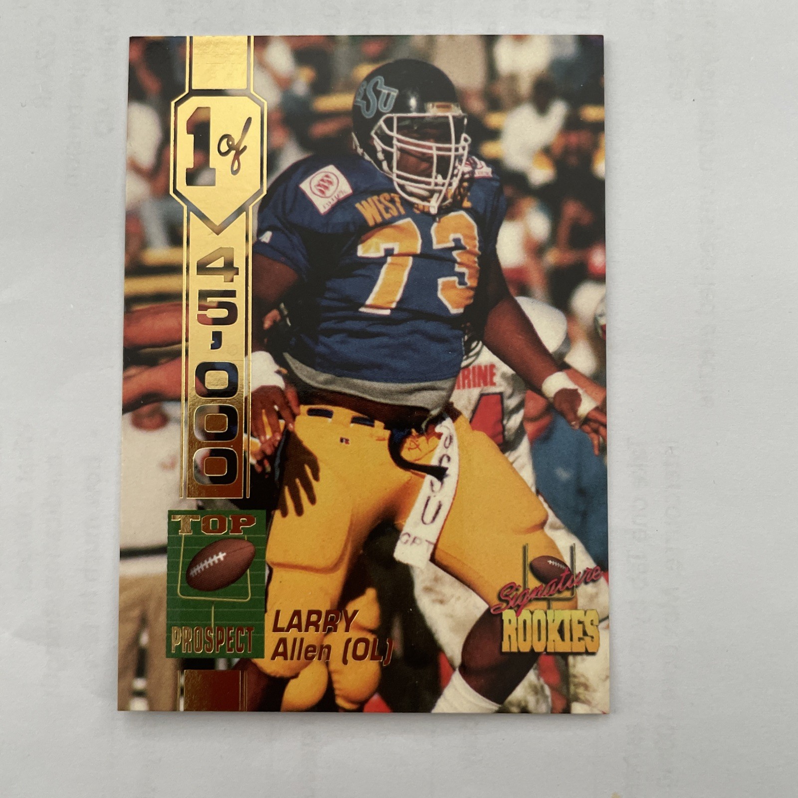 1994 Signature Rookies Draft Picks Larry Allen Rookie /45000 Dallas Cowboys