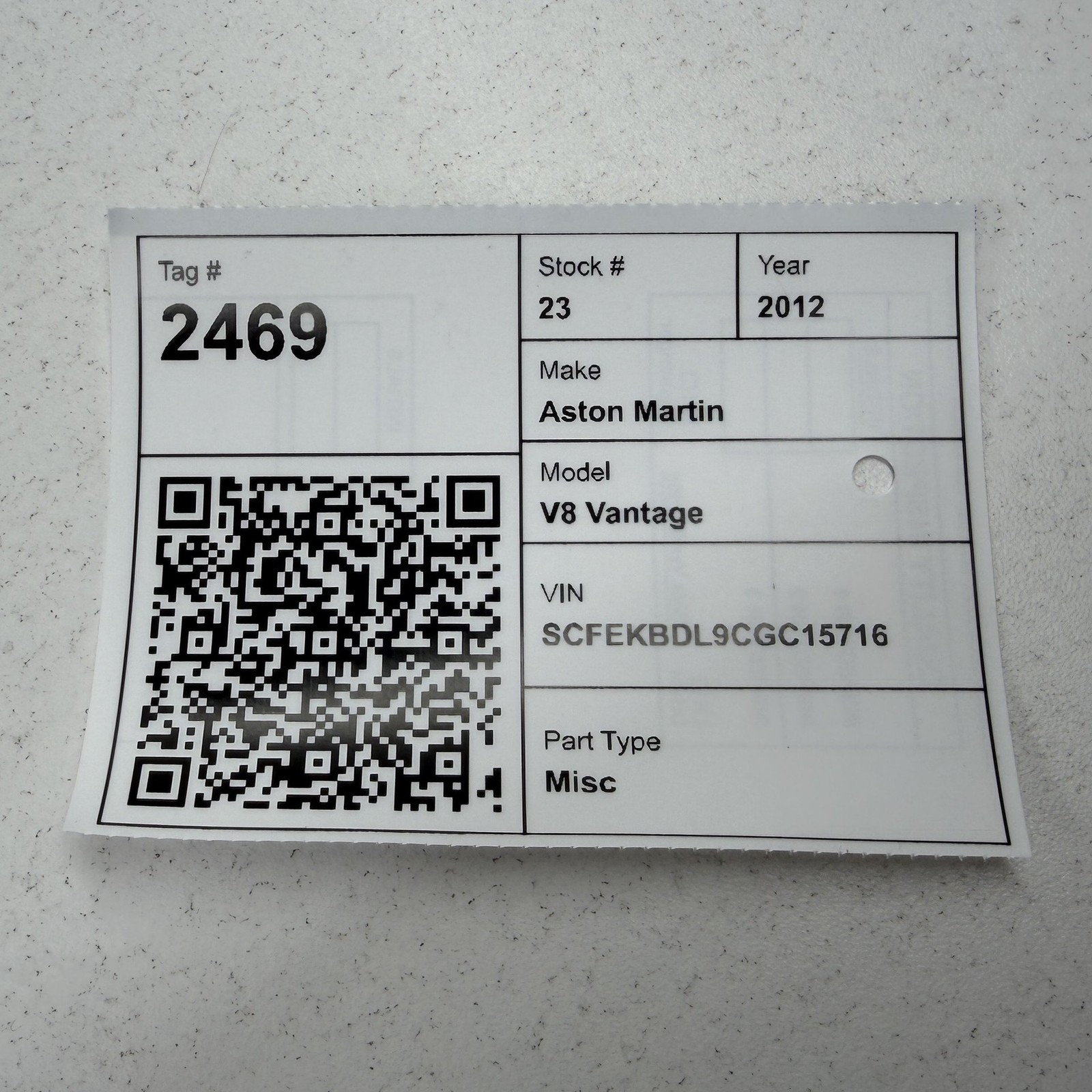 Aston Martin V8 Vantage 2006-2017 Left, right Sun visors Pair