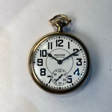 1941 Waltham Vanguard Railroad Grade 16s 23 Jewels A6P Men's Pocket Watch Runs