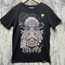 KILLSTAR Cursed Black Short Sleeve Graphic Shirt Men's Medium Gothic Halloween