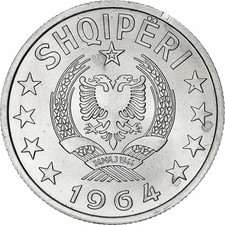 [#1305619] Albania, 50 Qindarka, 1964, Aluminium, UNZ