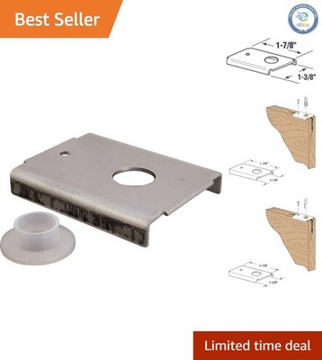 Durable Bi-Fold Door Repair Brackets, Easy Installation, 2 Pack - Mill Finish