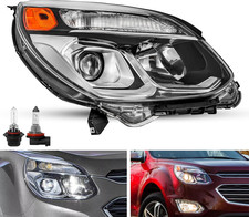 OE Style Projector Halogen Headlight Assembly W/Bulbs Compatible with 2016 2017