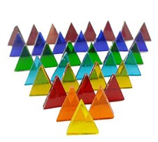 700 Pieces Stained Glass Triangle Mosaic Tiles Cathedral Glass Translucent As...