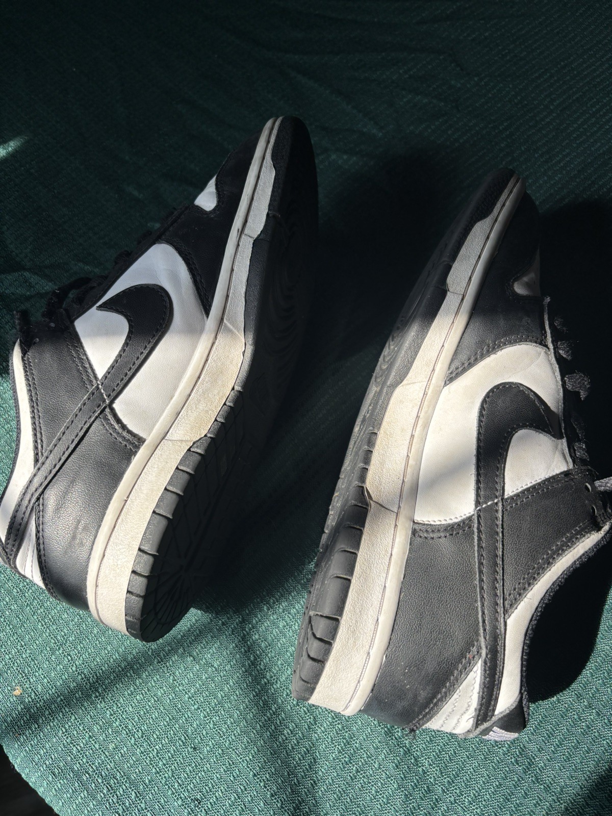 Nike Dunk Low Shoes Youth Size 6Y Black White Panda Leather Sneakers CW1590-100