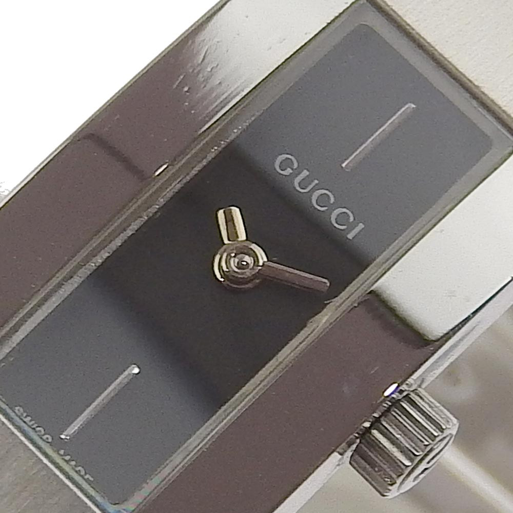 グッチ 3600M シルバー×ピンク GUCCI 3600M Case Black Dial Quartz unisex Watch Working for