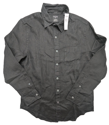 Todd Snyder Shirt Mens Medium Black 100% Irish Linen SS Baird McNutt $158