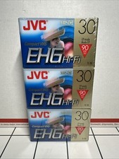 JVC VHS C Compact EHG Hi-Fi Blank Movie Camera Tapes 30 EP 90 SP Minute 3 Pack