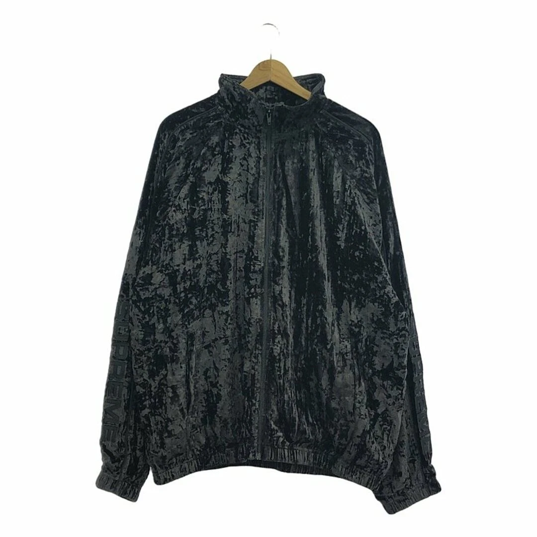 Veste de survêtement velours enduit SUPREME 2023AW crashed XL noir homme occasion KLDR 0