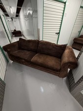 DFS Brown Velvet Sofa – 3 seater Large - Great Condition