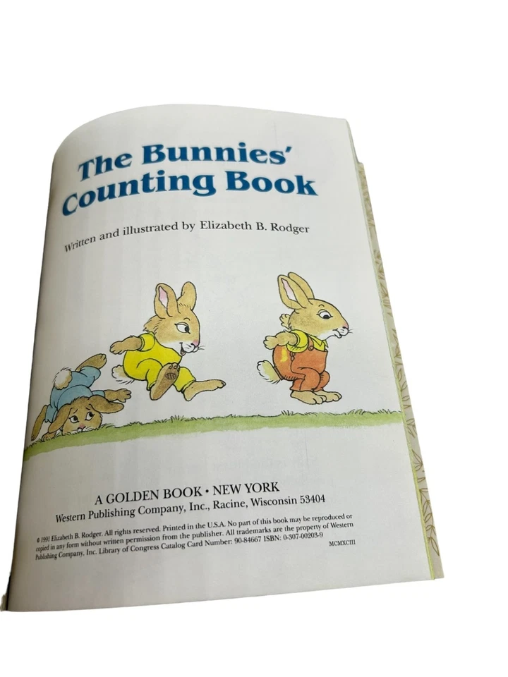 Bunnies Counting Book 203-58 A Little Golden Book Vtg HC Early Learning Numbers - Imagem 3 de 4