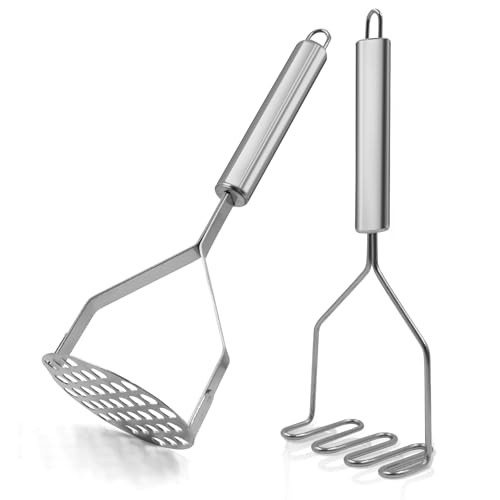 Presse-purée en acier inoxydable long et ergonomique pour purées maison lisses