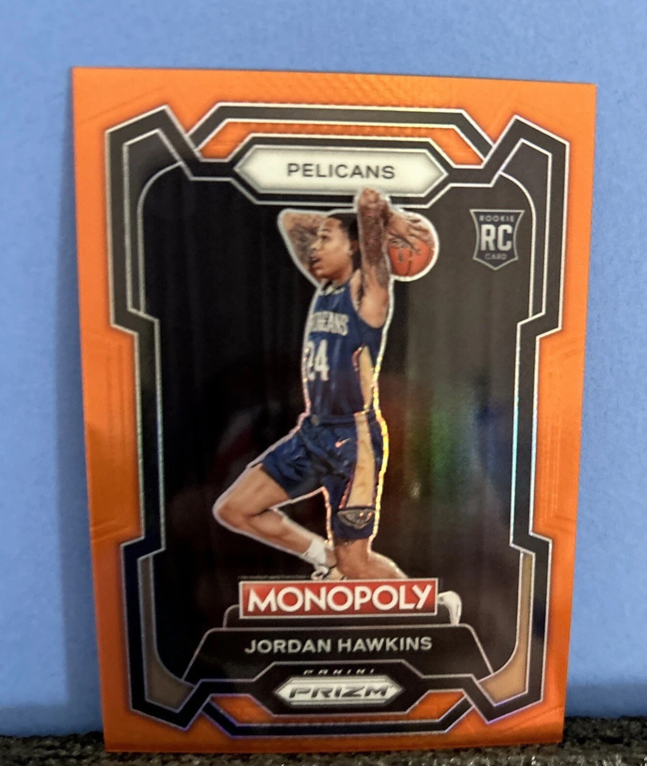 2023-24 Panini Prizm Monopoly Jordan Hawkins Rookie Orange Prizm RC /124 SSP NBA