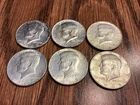 Lot Of six (6) 1965 - 1969 Kennedy Half Dollars 40 Percent Silver
