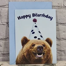 Leanin Tree Birthday Card Animal Themed Happy Bearthday Grizzly Bear