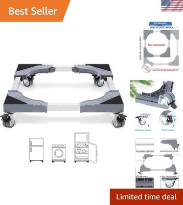 Adjustable Mobile Roller Base with Heavy Duty Wheels for Easy Appliance Moving