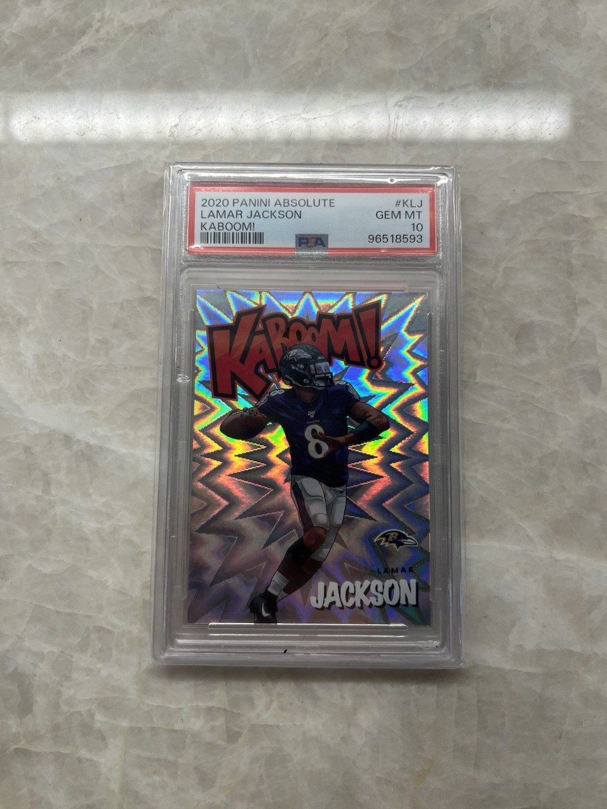 2020 Panini Absolute - Kaboom! Lamar Jackson #K-3 PSA 10