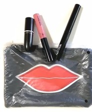 MAC Red Lips Makeup Bag  Lip Prime , Lipstick  Gloss 4pc Set  NEW Travel Size