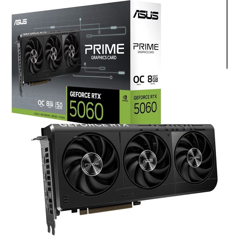 ASUS Prime GeForce RTX 5060 8GB GDDR7 OC Edition SFF Ready Graphics Card