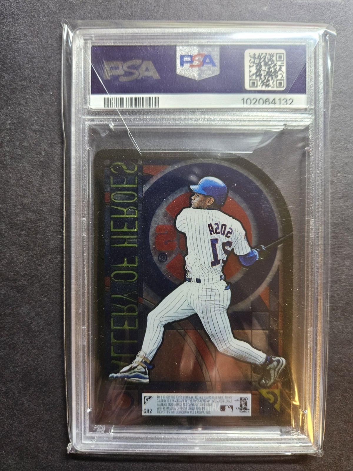 Sammy Sosa 1999 Topps Gallery of Heroes POP 10 PSA 10 Gem Mint view 2