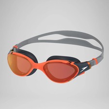 Speedo Biofuse 2.0 Mirrored Goggles, Orange/Grey