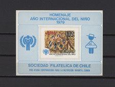 S54950 CHILI 1979 MNH** Année De L'Enfant Feuille Imperforée S/S