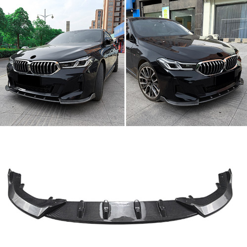 Front Bumper Lip Splitter Spoiler Carbon Look For 6Series GT LCI M Sport 21-2024