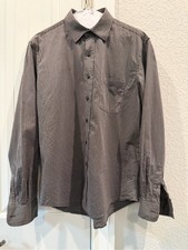 Jasso Ella Men's Medium Brown Checkered Cotton Dress Shirt