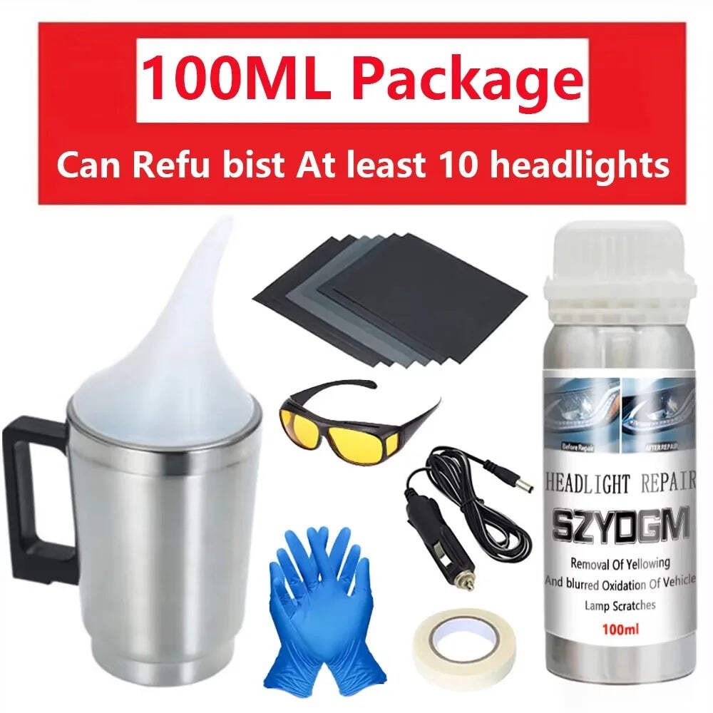 Car Headlight Restoration Kit Car Accessories Headlight Repair Polish Kit H…