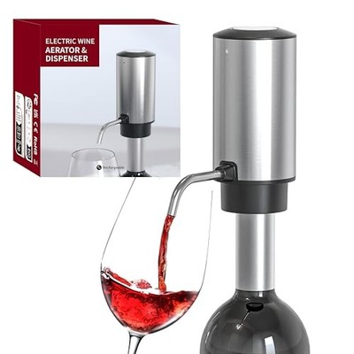 Electric Wine Aerator Pourer One Touch Wine Accessories Rechargeable 2-in-1 