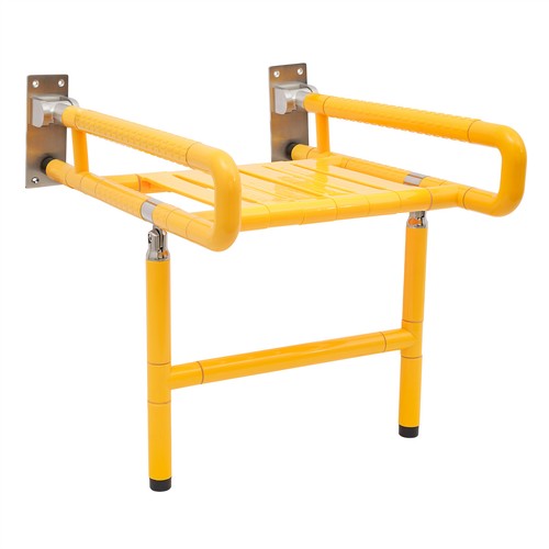 Wall Mounted Folding Shower Seat Wall Mounted Shower Seat Foldable Shower Chair - Picture 5 of 11