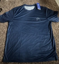 GUY HARVEY XL Performance Fishing T Shirt Men Blue Polyester Bass Graphic