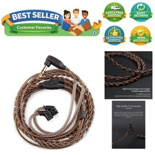 1.2m Braided 2PIN Earphone Cable - Enhance Sound with High-Purity Copper