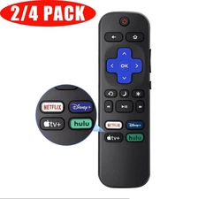 2/4 Pack Remote Control Replacement for All Roku TV TCL/Hisense/Onn Roku RC280