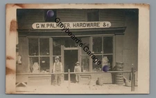 RPPC Palmiter Hardware Store STONEBORO PA Mercer County Real Photo Postcard
