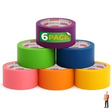 Rainbow Colored Duct Tape Heavy Duty 6-Pack 15 Yards x 2 Inch, Colored Duct T...