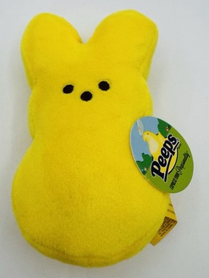 Peeps Easter Bunny Plush 6'' Yellow Just Born Dandee 2015 NWT