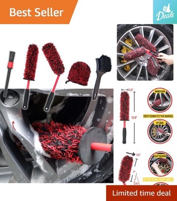 All-in-One Wheel Brush Kit: Non-Slip Microfiber Tools for Hassle-Free Cleaning