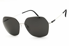 Silhouette POBLENOU 8737/75 7000 Rhodium/Grey Polarized 55-15-140 Sunglasses ...