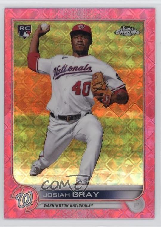 2022 Topps Chrome Logofractor Edition Pink Refractor /199 Josiah Gray #51 0a4r